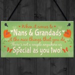 Gifts For NAN And GRANDAD Hanging Plaque Thank You Gift Keespake