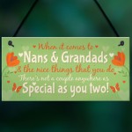 Gifts For NAN And GRANDAD Hanging Plaque Thank You Gift Keespake
