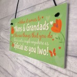 Gifts For NAN And GRANDAD Hanging Plaque Thank You Gift Keespake