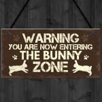 Bunny Zone Rabbit Lover Gift Ideas Door Hutch Funny Pet Sign