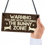 Bunny Zone Rabbit Lover Gift Ideas Door Hutch Funny Pet Sign