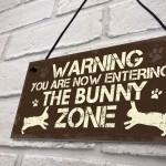 Bunny Zone Rabbit Lover Gift Ideas Door Hutch Funny Pet Sign