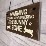 Bunny Zone Rabbit Lover Gift Ideas Door Hutch Funny Pet Sign