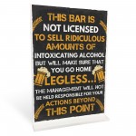 Funny Bar License Alcohol Sign For Home Bar Pub Man Cave Novelty