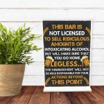 Funny Bar License Alcohol Sign For Home Bar Pub Man Cave Novelty
