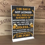 Funny Bar License Alcohol Sign For Home Bar Pub Man Cave Novelty