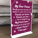 THANK YOU Gifts For Best Friend Standing Plaques Friendship Sign