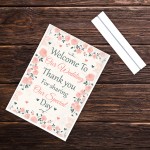 Welcome To Our Wedding Sign And Plaque Standing Table Plaque