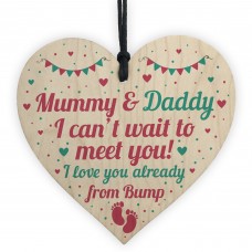 From Bump Gift Mummy To Be Gifts Daddy To Be Gifts Wood Heart 