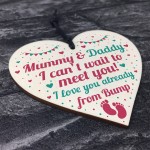 From Bump Gift Mummy To Be Gifts Daddy To Be Gifts Wood Heart 