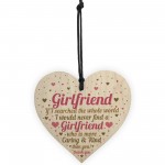 Valentines Gift For Her Girfriend Anniversary Card Heart Plaque