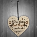 Dog Sign Funny Wooden Heart Dog Lover Gift Dog Sign For Home