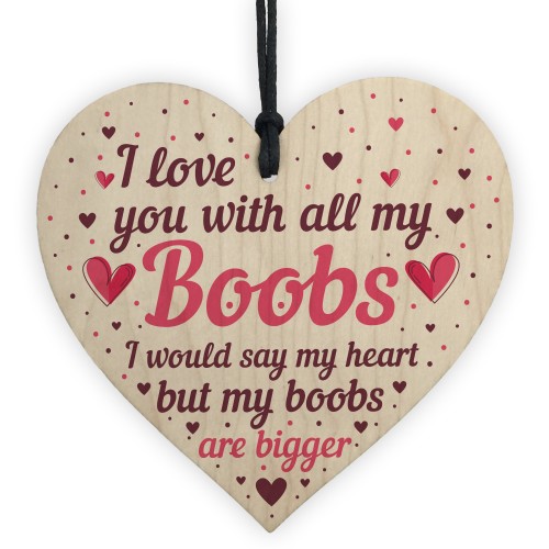 FUNNY Anniversary Gift For Him Wood Heart Valentines Gift Plaque