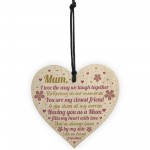 Mum Gifts From Daughter Wood Heart Mum Gifts From Son Birthday