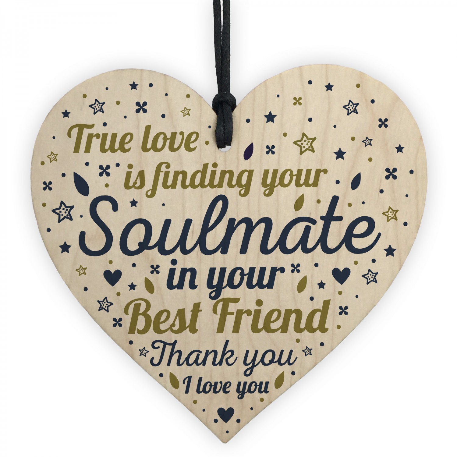 Friendship Anniversary Gifts
 SOULMATE Gift Wooden Heart Best Friend Plaques Anniversary