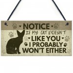 FUNNY Cat Sign For Home Hanging Plaque Funny Pet Sign For Cat 