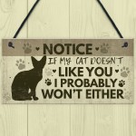 FUNNY Cat Sign For Home Hanging Plaque Funny Pet Sign For Cat 