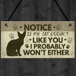 FUNNY Cat Sign For Home Hanging Plaque Funny Pet Sign For Cat 