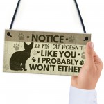 FUNNY Cat Sign For Home Hanging Plaque Funny Pet Sign For Cat 