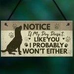 FUNNY Dog Sign For Home Hanging Plaque Funny Pet Sign For Dog