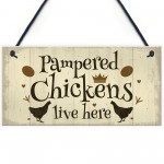 Chicken Coop Sign Outdoor Garden Plaque Hanging Door Wall Sign