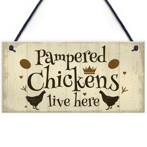 Chicken Coop Sign Outdoor Garden Plaque Hanging Door Wall Sign