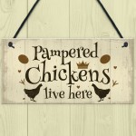 Chicken Coop Sign Outdoor Garden Plaque Hanging Door Wall Sign