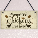 Chicken Coop Sign Outdoor Garden Plaque Hanging Door Wall Sign