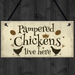 Chicken Coop Sign Outdoor Garden Plaque Hanging Door Wall Sign