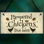 Chicken Coop Sign Outdoor Garden Plaque Hanging Door Wall Sign