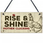 Novelty Chicken Rooster Sign Funny Chicken Coop Hen House Plaque