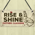 Novelty Chicken Rooster Sign Funny Chicken Coop Hen House Plaque