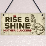 Novelty Chicken Rooster Sign Funny Chicken Coop Hen House Plaque