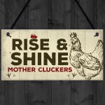 Novelty Chicken Rooster Sign Funny Chicken Coop Hen House Plaque