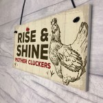 Novelty Chicken Rooster Sign Funny Chicken Coop Hen House Plaque