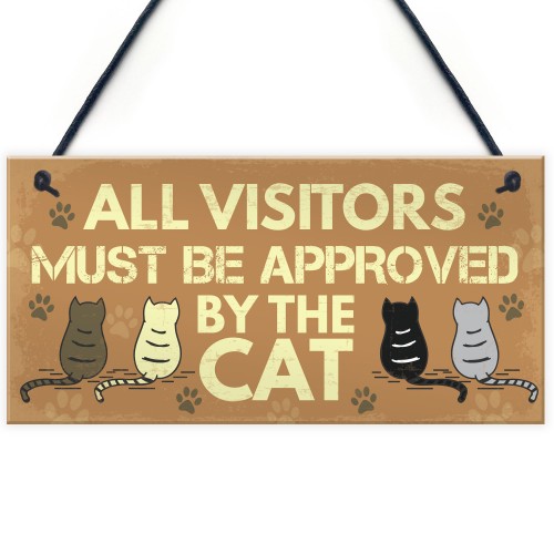 Cat Sign For Home Funny Hanging Plaque Funny Pet Sign Gift