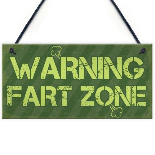 WARNING FART ZONE Funny Man Cave Sign Gaming Gift For Men Him