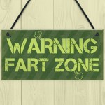 WARNING FART ZONE Funny Man Cave Sign Gaming Gift For Men Him