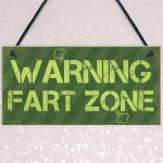 WARNING FART ZONE Funny Man Cave Sign Gaming Gift For Men Him