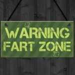 WARNING FART ZONE Funny Man Cave Sign Gaming Gift For Men Him