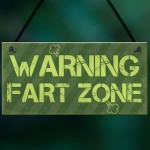 WARNING FART ZONE Funny Man Cave Sign Gaming Gift For Men Him