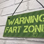 WARNING FART ZONE Funny Man Cave Sign Gaming Gift For Men Him