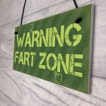 WARNING FART ZONE Funny Man Cave Sign Gaming Gift For Men Him