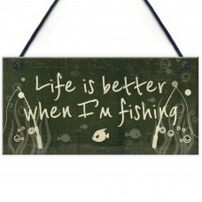 Funny Fishing Fisherman Sign Garden Shed Man Cave Plaque Gift