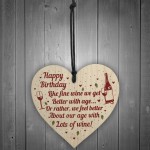 Funny 40th 50th 60th Birthday Card Gift For Men Women Wood Heart