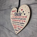 Auntie And Uncle Plaque Wooden Heart Quirky Gifts For Uncle Aunt