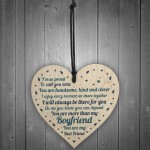 Boyfriend Relationship Gifts Wooden Heart Keepsake Gift For Him