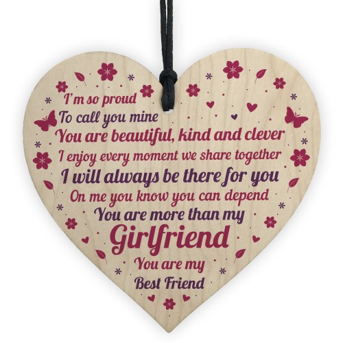 Girlfriend And Boyfriend Relationship Gifts Wood Heart Keepsake