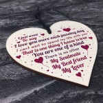 Soulmate Best Friend Valentines Relationship Gift Heart Keepsake