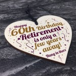 Funny 60th Birthday Card Wooden Heart 60th Birthday Gift For Men